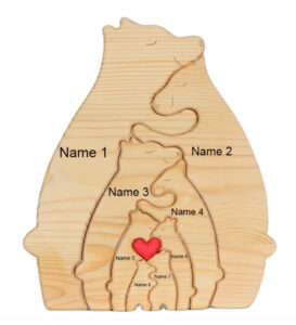 Personalized Wooden Bear