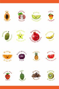 Fruit Emoji Puffy Stickers